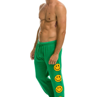 SMILEY 2 MENS SWEATPANTS - KELLY GREEN Men's Sweatpants Aviator Nation 