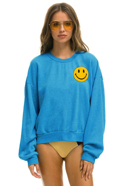 SMILEY 2 RELAXED SWEATSHIRT - OCEAN Sweatshirt Aviator Nation 