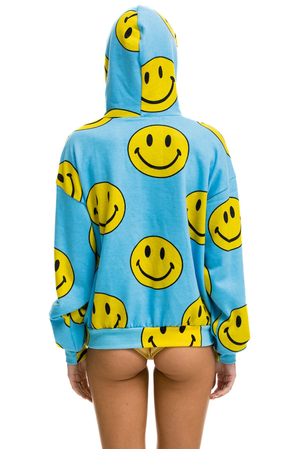 SMILEY REPEAT RELAXED PULLOVER HOODIE - SKY Hoodie Aviator Nation 