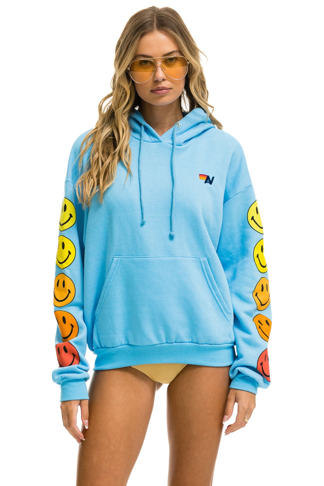 SMILEY SUNSET RELAXED PULLOVER HOODIE - SKY Hoodie Aviator Nation 