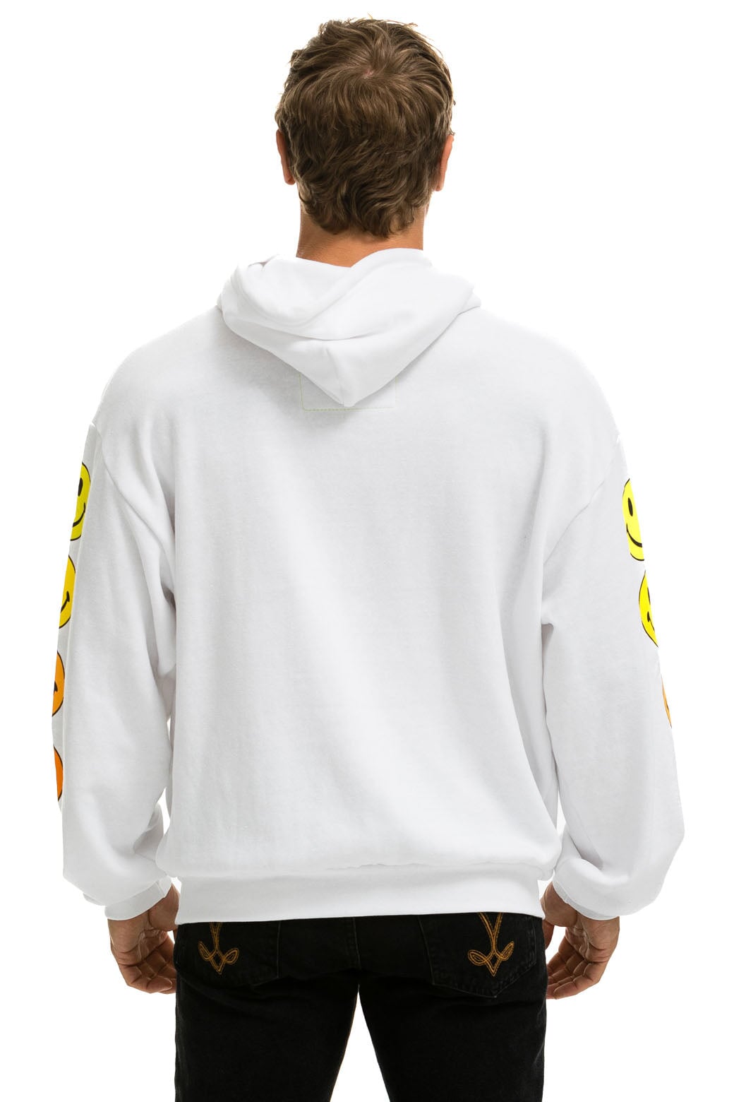 SMILEY SUNSET RELAXED PULLOVER HOODIE - WHITE Hoodie Aviator Nation 