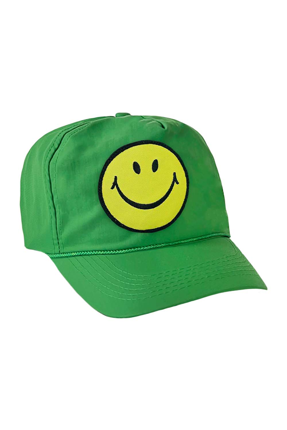 SMILEY - VINTAGE NYLON TRUCKER HAT HATS Aviator Nation KELLY GREEN 