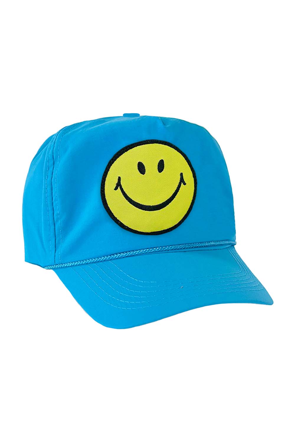 SMILEY - VINTAGE NYLON TRUCKER HAT HATS Aviator Nation LIGHT BLUE 