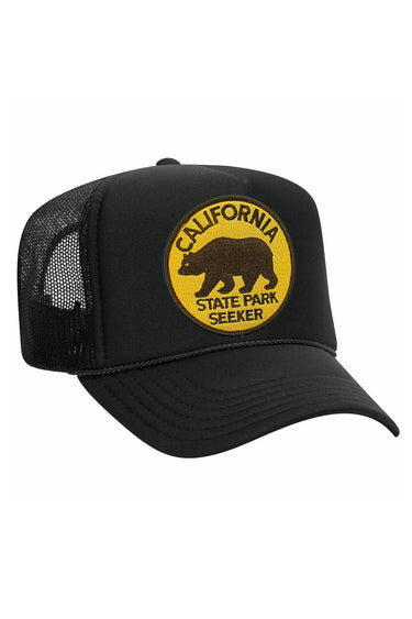 STATE PARK SEEKER VINTAGE TRUCKER HAT HATS Aviator Nation OS BLACK 