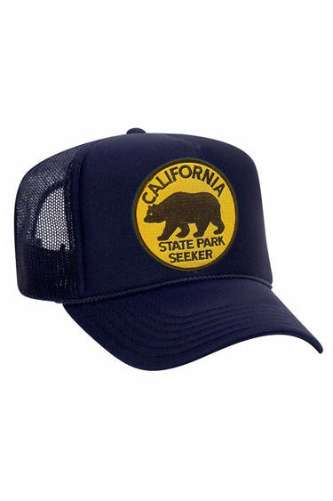 STATE PARK SEEKER VINTAGE TRUCKER HAT HATS Aviator Nation OS NAVY 