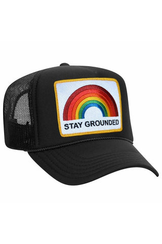 STAY GROUNDED TRUCKER HAT Trucker Hat Aviator Nation BLACK 