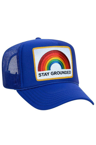 STAY GROUNDED TRUCKER HAT Trucker Hat Aviator Nation Royal 