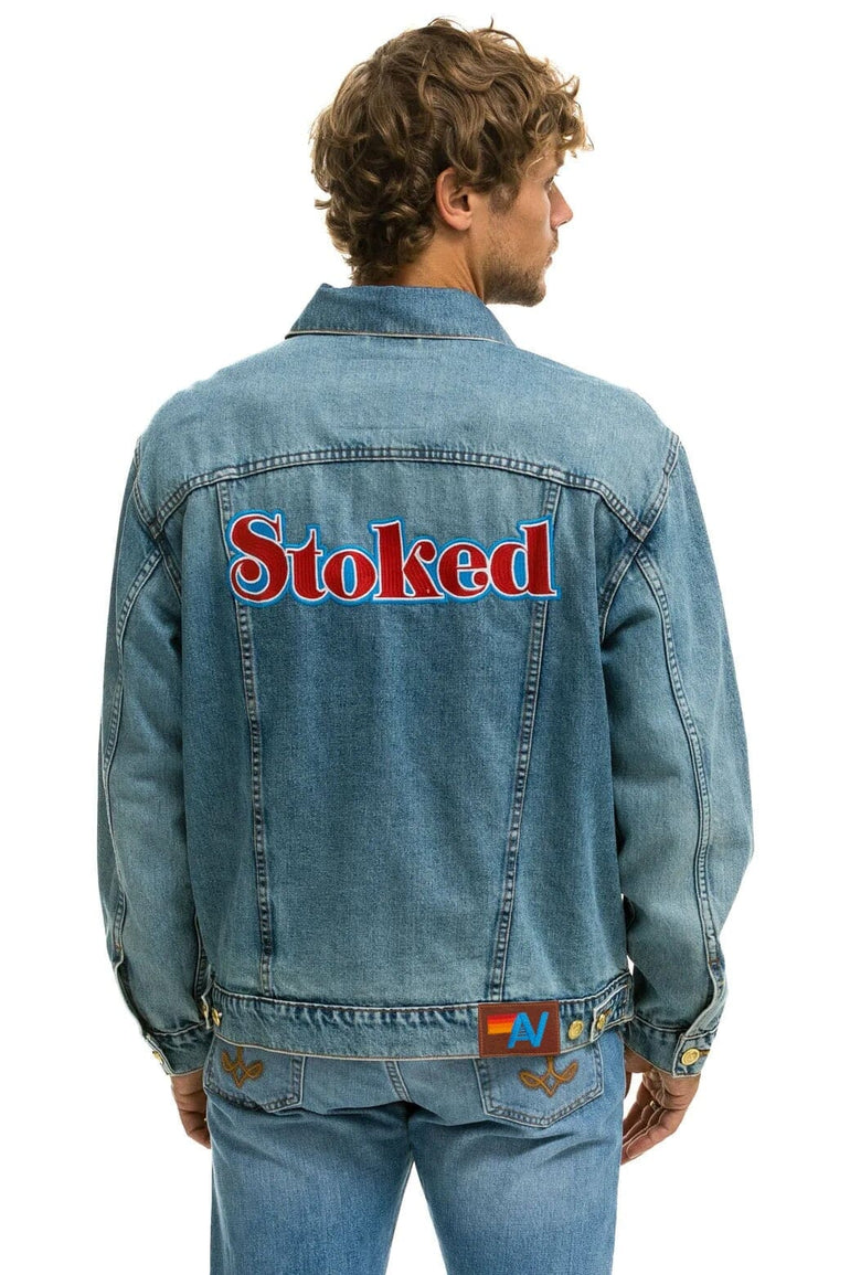 STOKED OVERSIZED CONCERT DENIM JACKET - VINTAGE Denim Jacket Aviator Nation 