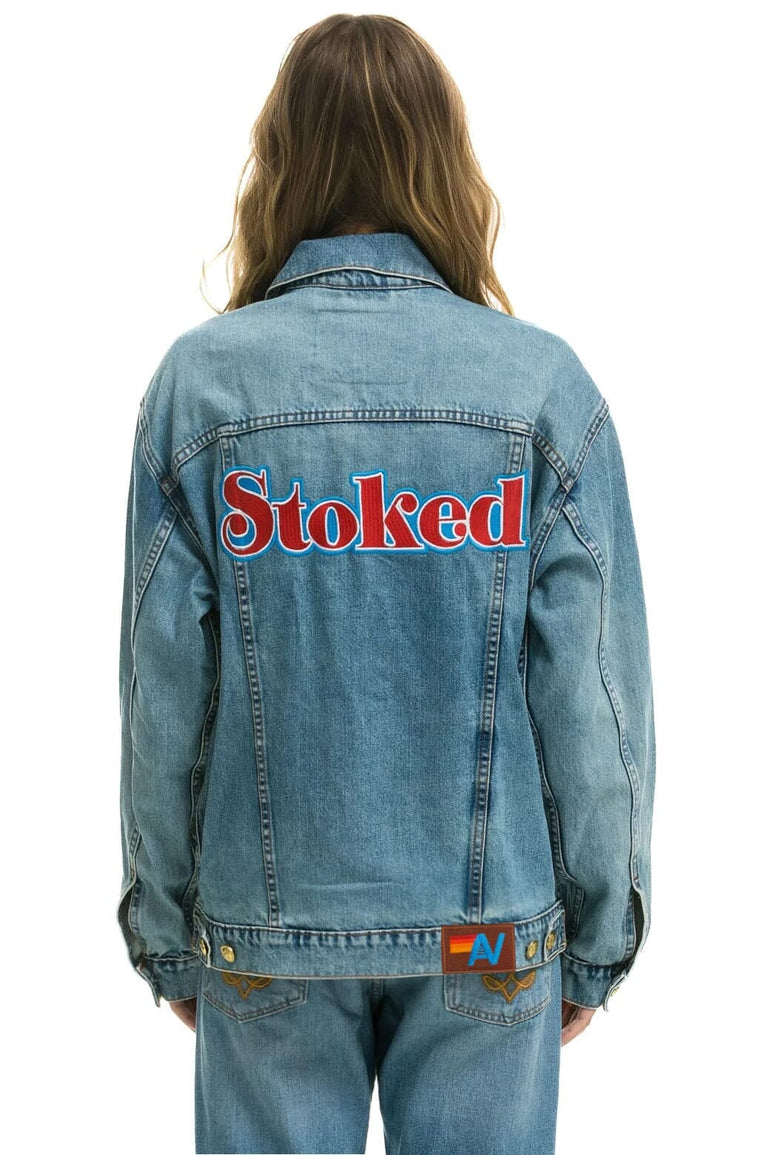 STOKED OVERSIZED CONCERT DENIM JACKET - VINTAGE Denim Jacket Aviator Nation 