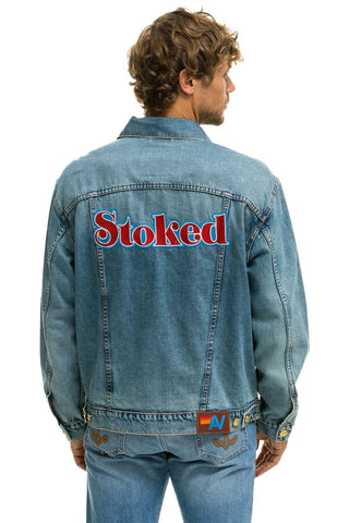 STOKED OVERSIZED CONCERT DENIM JACKET - VINTAGE Denim Jacket Aviator Nation 