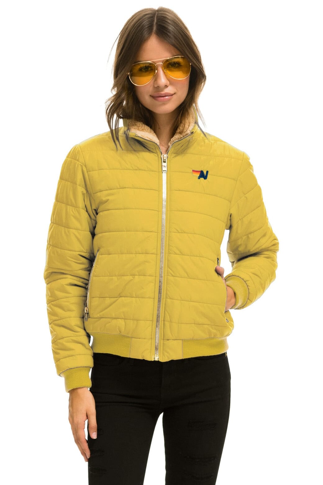 SUNBURST JACKET KHAKI Aviator Nation