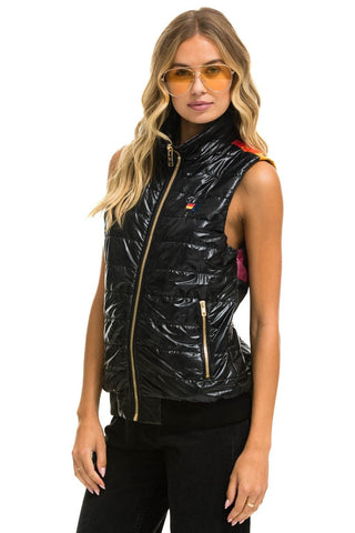 SUNBURST VEST - GLOSSY BLACK Women's Vest Aviator Nation 