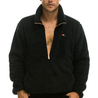 TEDDY UNISEX HALF ZIP JACKET - BLACK Jacket Aviator Nation 