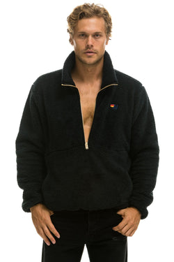 TEDDY UNISEX HALF ZIP JACKET - BLACK Jacket Aviator Nation 