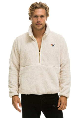 TEDDY UNISEX HALF ZIP JACKET - VINTAGE WHITE Jacket Aviator Nation 