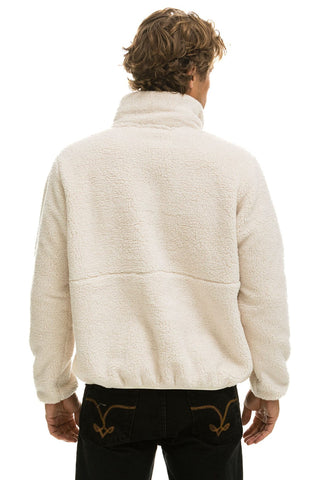 TEDDY UNISEX HALF ZIP JACKET - VINTAGE WHITE Jacket Aviator Nation 