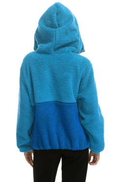 TEDDY UNISEX HOODED HALF ZIP COLOR BLOCK JACKET - OCEAN Unisex Outerwear Aviator Nation 