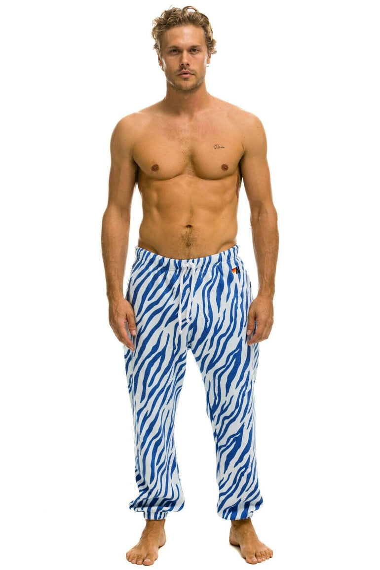 TIGER MEN'S SWEATPANTS - BLUE TIGER Men's Sweatpants Aviator Nation 