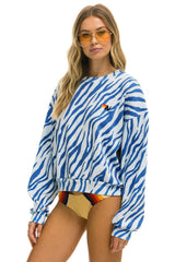 TIGER RELAXED FIT CREW SWEATSHIRT - BLUE TIGER Sweatshirt Aviator Nation 