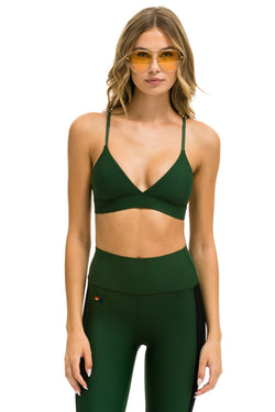 TRIANGLE ADJUSTABLE WOMENS SPORTS BRA - FOREST Sports Bra Aviator Nation 