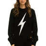 UNISEX BOLT CASHMERE LIGHT SWEATER - BLACK // WHITE BOLT Sweatshirt Aviator Nation 