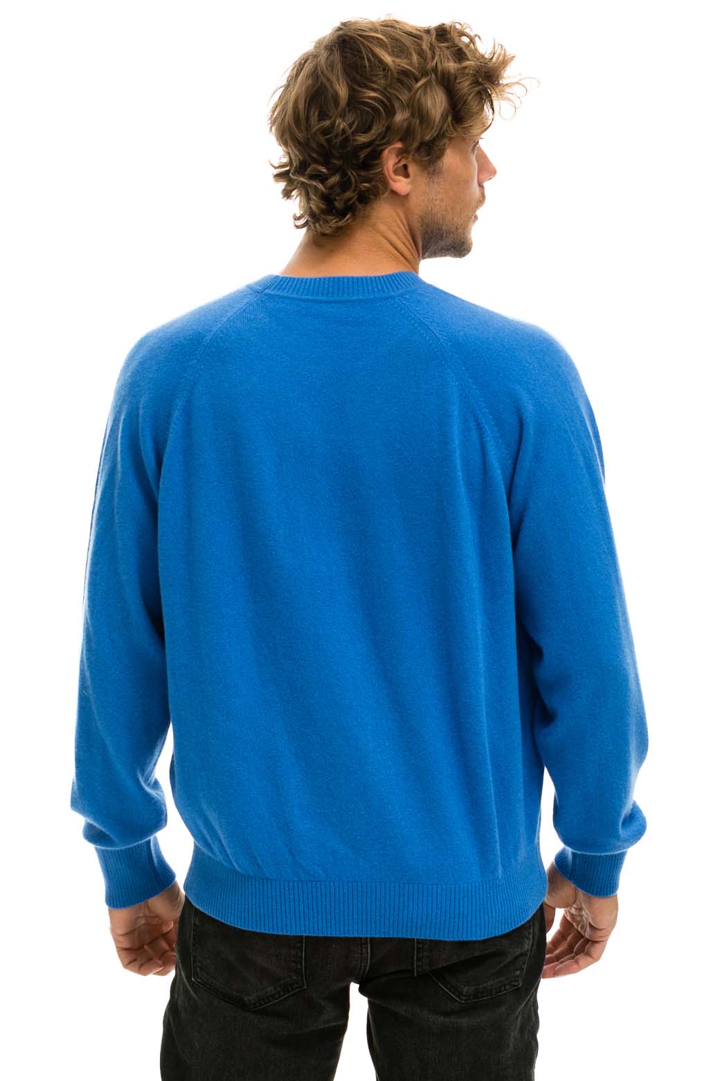 UNISEX BOLT CASHMERE LIGHT SWEATER - VINTAGE BLUE Sweatshirt Aviator Nation 