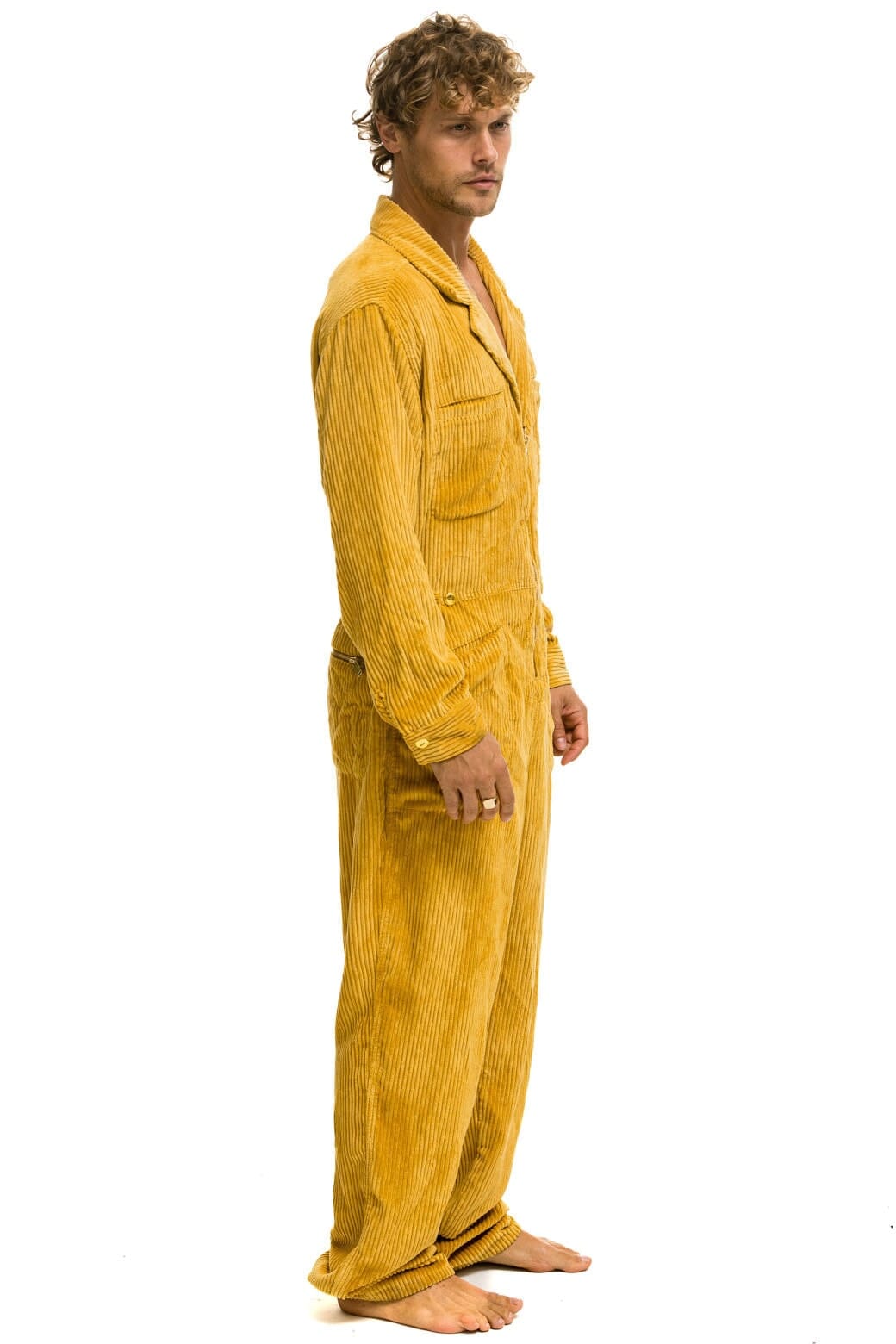 UNISEX CORDUROY FLIGHT SUIT - HONEY Flight Suit Aviator Nation 