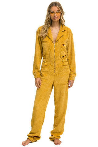 UNISEX CORDUROY FLIGHT SUIT - HONEY Flight Suit Aviator Nation 