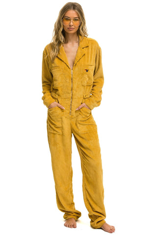 UNISEX CORDUROY FLIGHT SUIT - HONEY Flight Suit Aviator Nation 