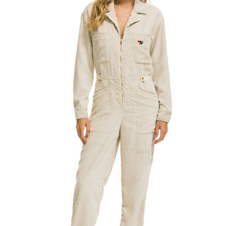 UNISEX CORDUROY FLIGHT SUIT - VINTAGE WHITE Flight Suit Aviator Nation 