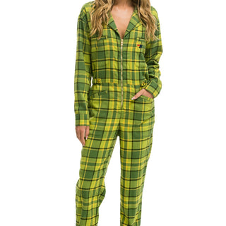 UNISEX PLAID FLIGHT SUIT - AVOCADO PLAID Flight Suit Aviator Nation 