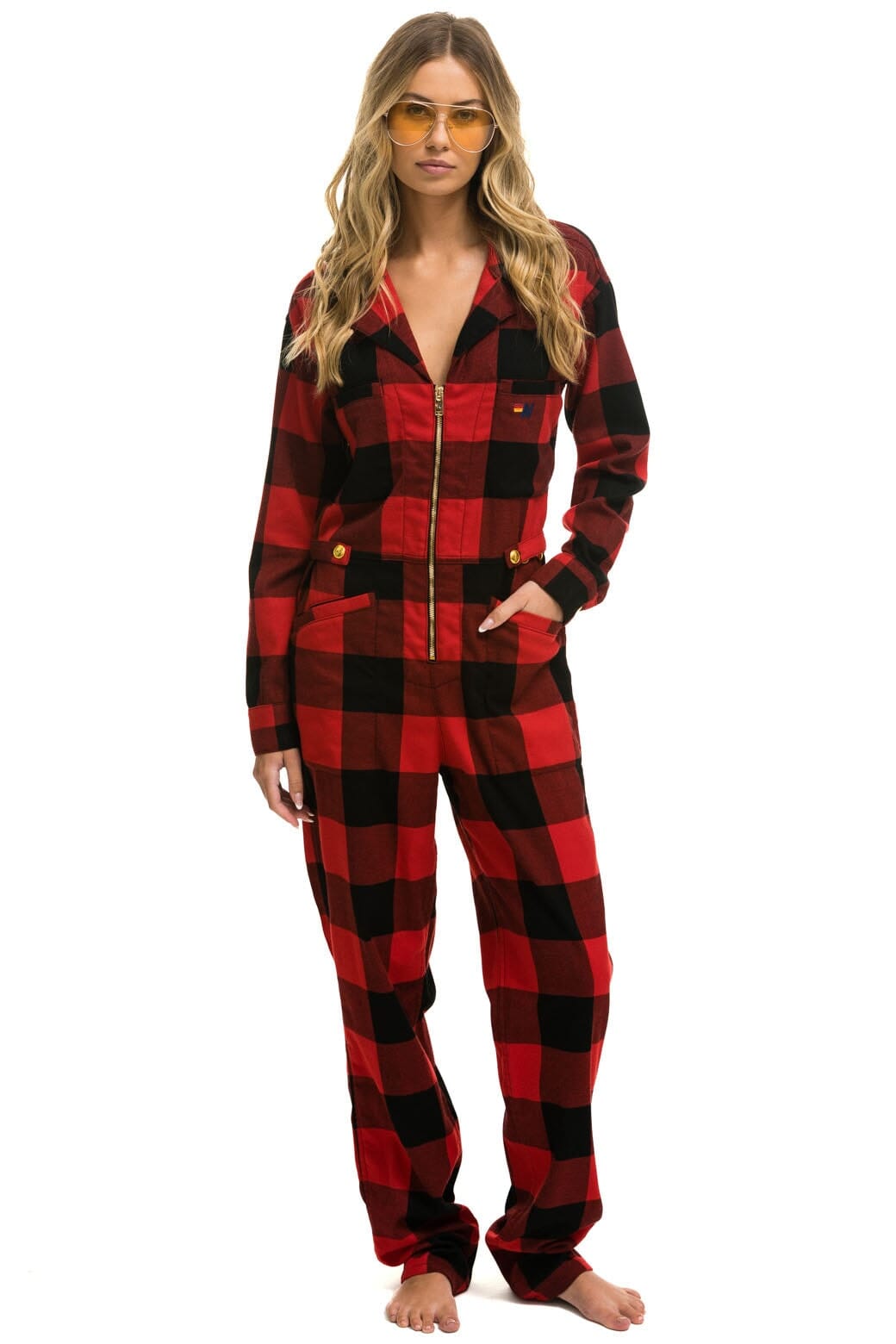 UNISEX PLAID FLIGHT SUIT - BUFFALO PLAID Flight Suit Aviator Nation 