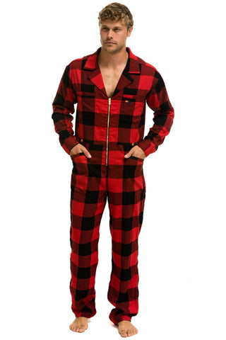 UNISEX PLAID FLIGHT SUIT - BUFFALO PLAID Flight Suit Aviator Nation 