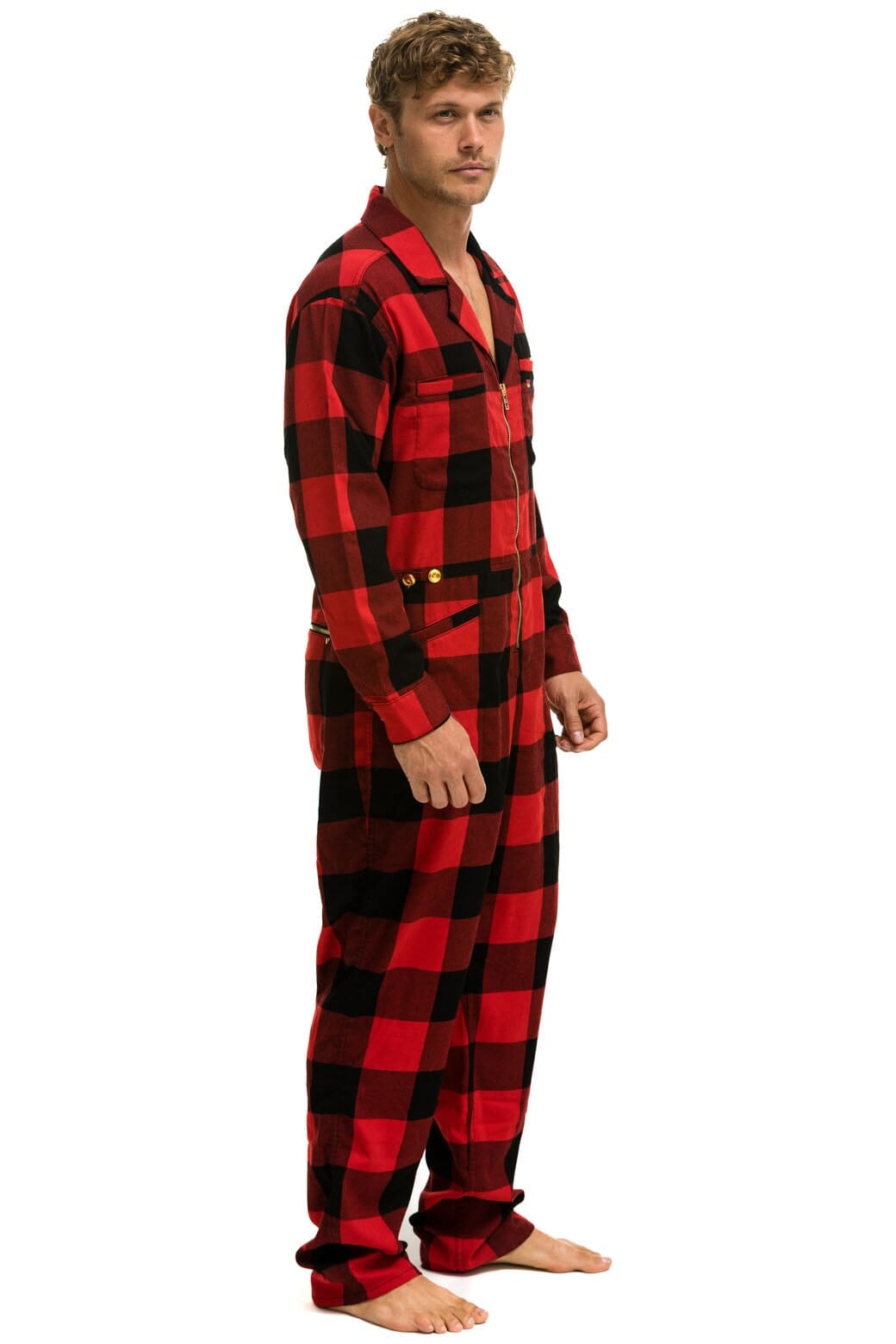 UNISEX PLAID FLIGHT SUIT - BUFFALO PLAID Flight Suit Aviator Nation 