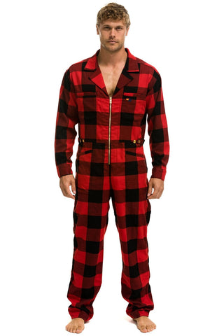 UNISEX PLAID FLIGHT SUIT - BUFFALO PLAID Flight Suit Aviator Nation 