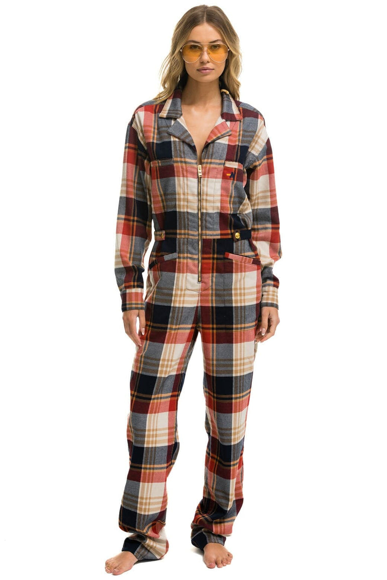 UNISEX PLAID FLIGHT SUIT - COWBOY PLAID Flight Suit Aviator Nation 