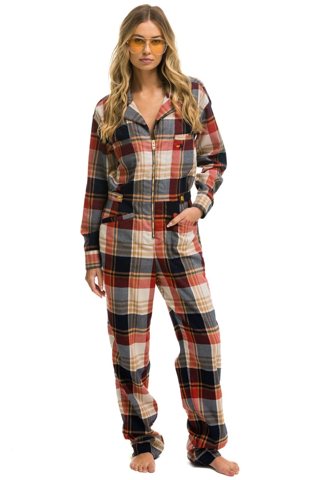 UNISEX PLAID FLIGHT SUIT - COWBOY PLAID Flight Suit Aviator Nation 