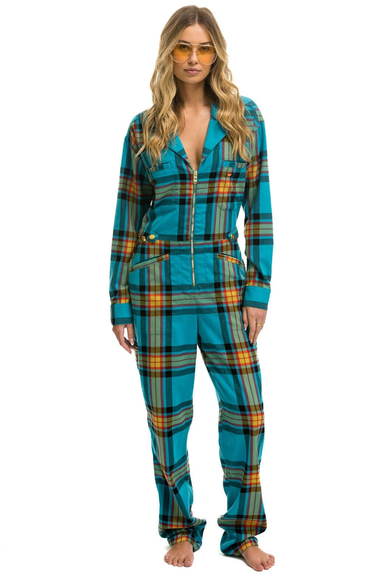 UNISEX PLAID FLIGHT SUIT - JACKSON PLAID Flight Suit Aviator Nation 