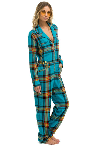 UNISEX PLAID FLIGHT SUIT - JACKSON PLAID Flight Suit Aviator Nation 