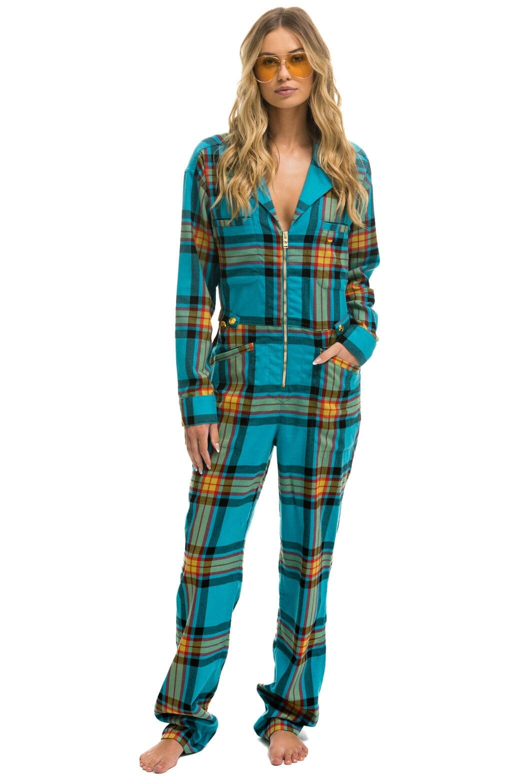 UNISEX PLAID FLIGHT SUIT - JACKSON PLAID Flight Suit Aviator Nation 