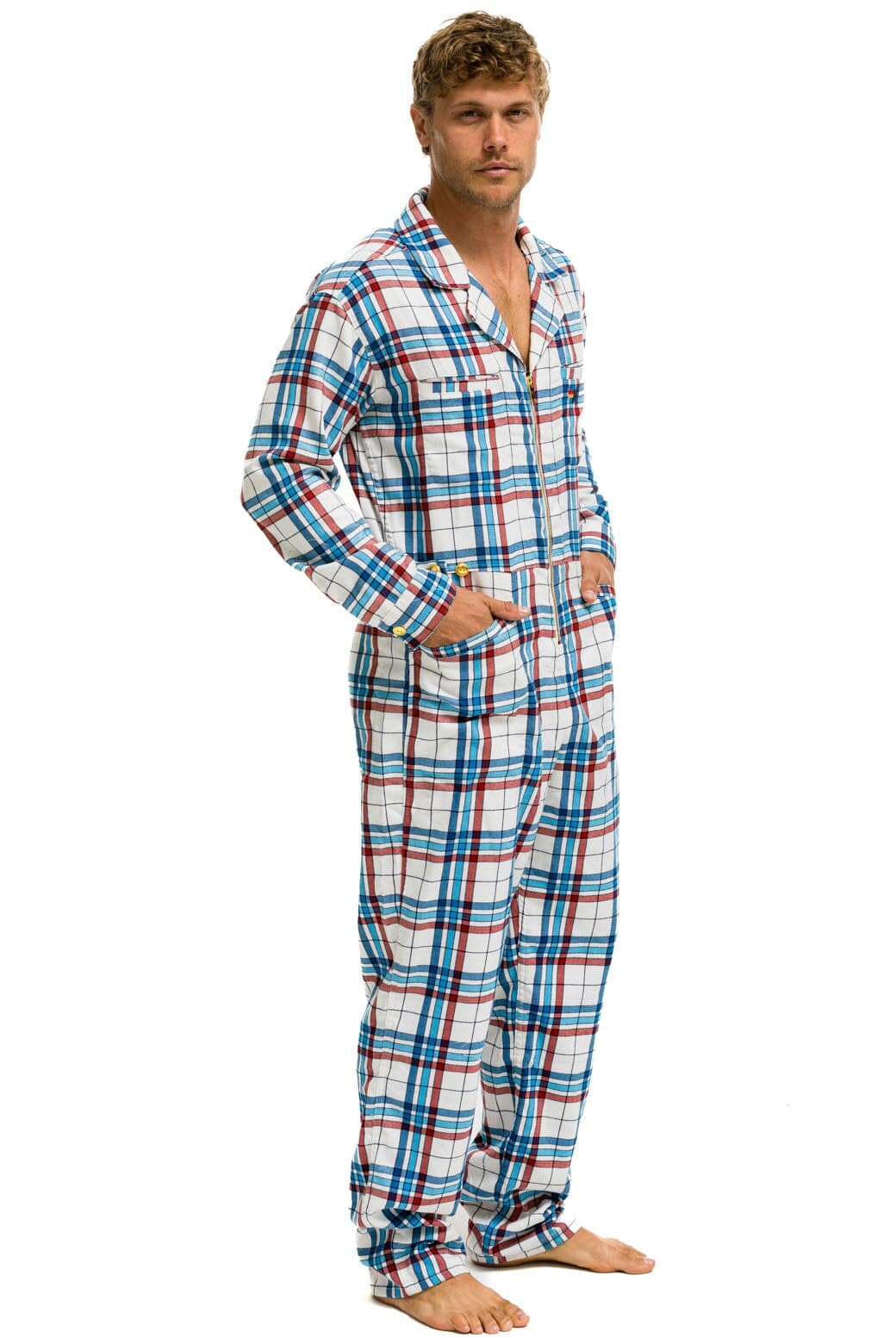 UNISEX PLAID FLIGHT SUIT - MONTAUK PLAID Flight Suit Aviator Nation 
