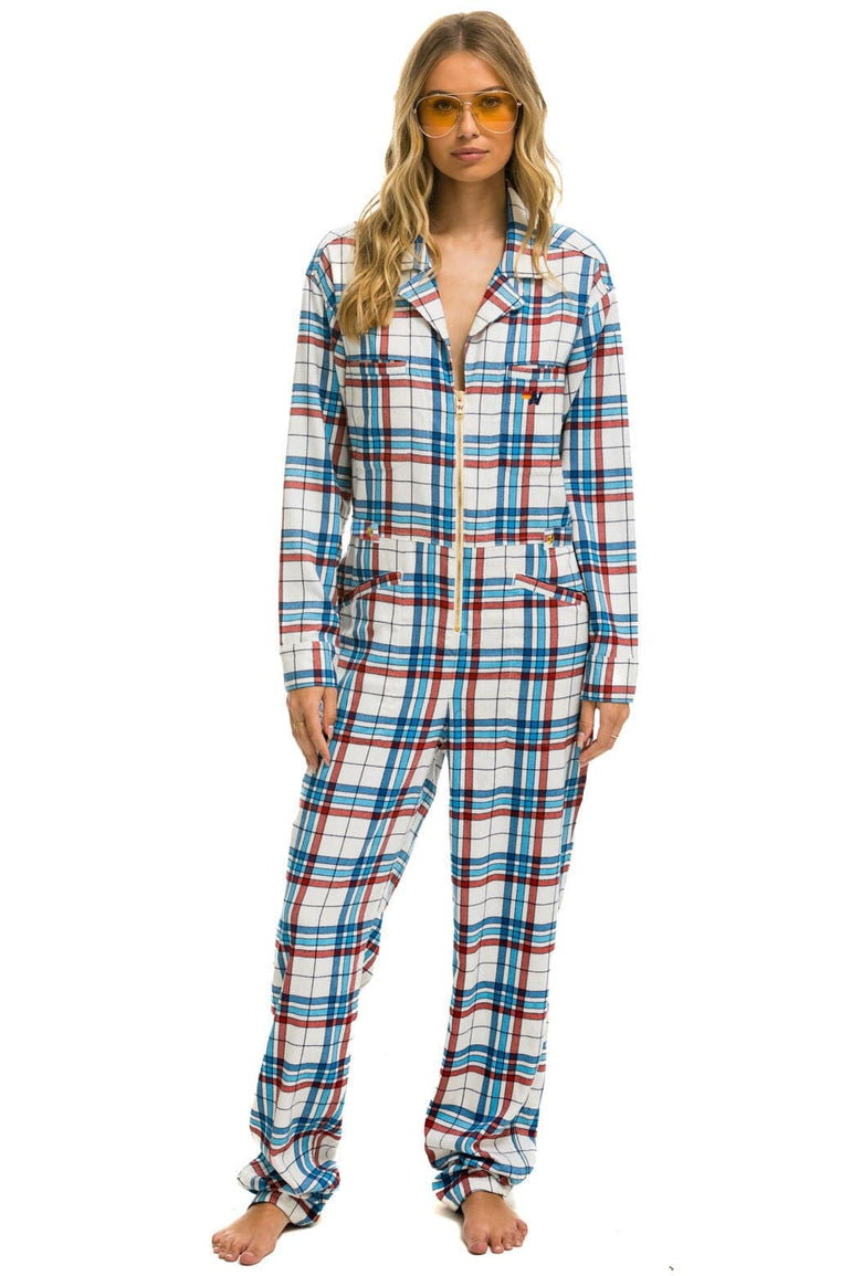UNISEX PLAID FLIGHT SUIT - MONTAUK PLAID Flight Suit Aviator Nation 