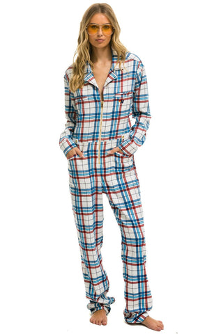 UNISEX PLAID FLIGHT SUIT - MONTAUK PLAID Flight Suit Aviator Nation 