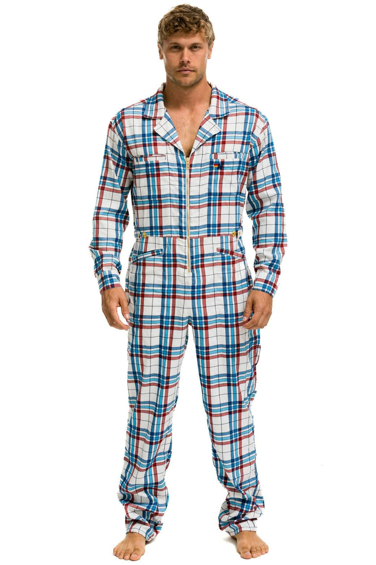 UNISEX PLAID FLIGHT SUIT - MONTAUK PLAID Flight Suit Aviator Nation