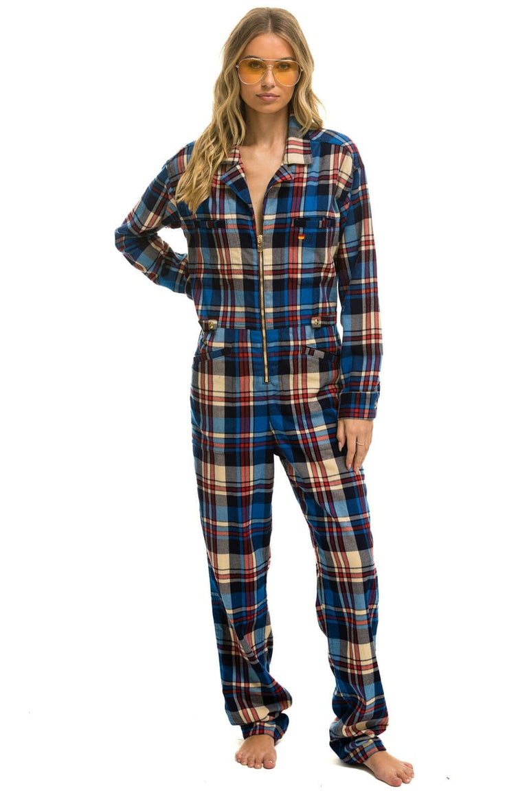 UNISEX PLAID FLIGHT SUIT - PATRIOT PLAID Flight Suit Aviator Nation 