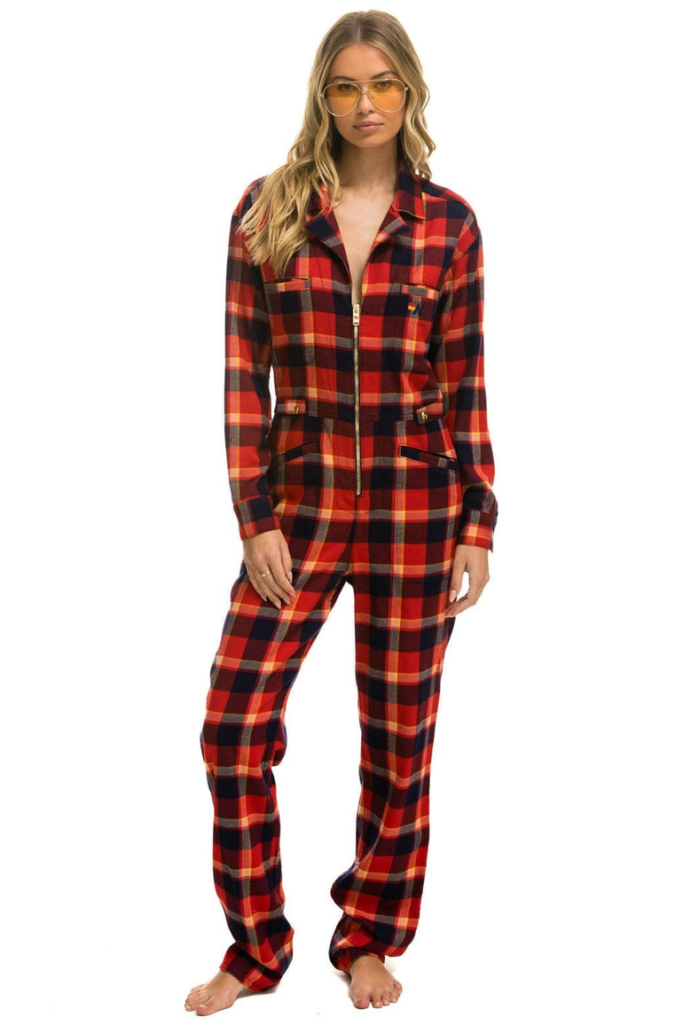 UNISEX PLAID FLIGHT SUIT - RUGBY PLAID Flight Suit Aviator Nation 