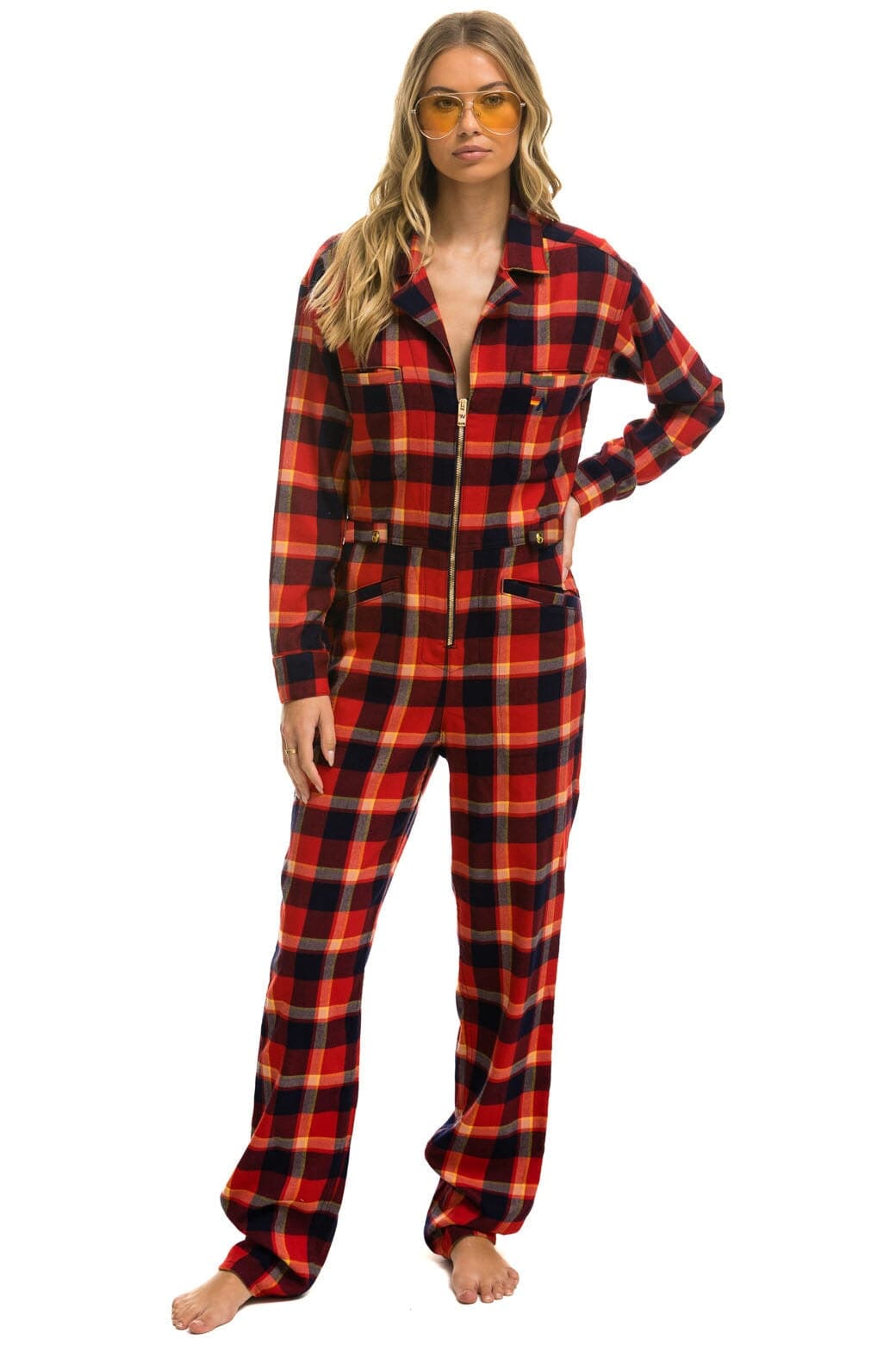 UNISEX PLAID FLIGHT SUIT - RUGBY PLAID Flight Suit Aviator Nation 