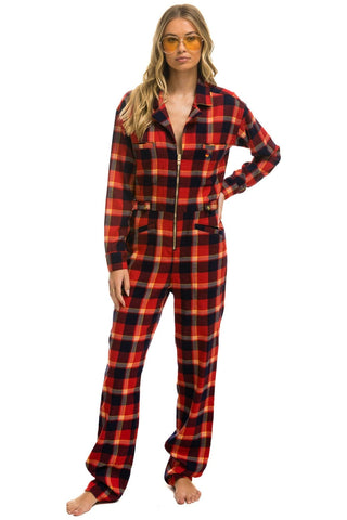 UNISEX PLAID FLIGHT SUIT - RUGBY PLAID Flight Suit Aviator Nation 