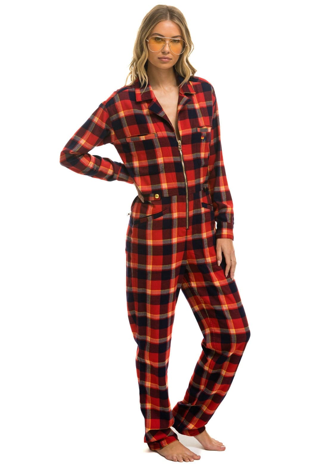 UNISEX PLAID FLIGHT SUIT - RUGBY PLAID Flight Suit Aviator Nation 