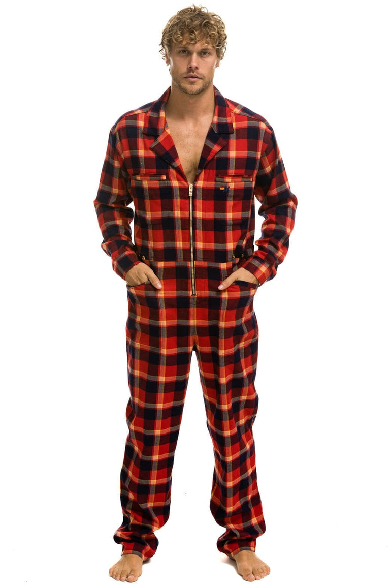 UNISEX PLAID FLIGHT SUIT - RUGBY PLAID Flight Suit Aviator Nation